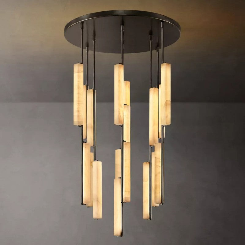 Audubo Alabaster Round Chandelier 40"