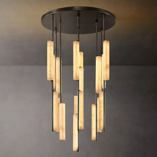Audubo Alabaster Round Chandelier 40"
