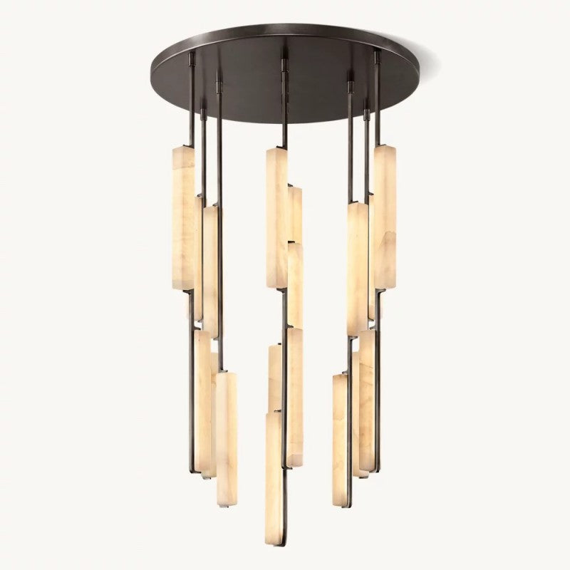 Audubo Alabaster Round Chandelier 40"