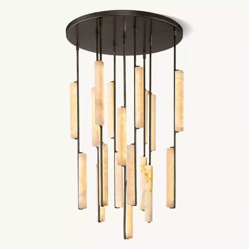 Audubo Alabaster Round Chandelier 40"