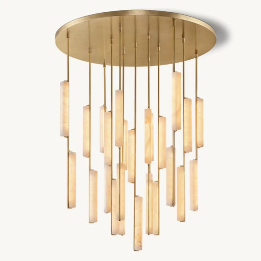 Audubo Alabaster Round Chandelier 56"