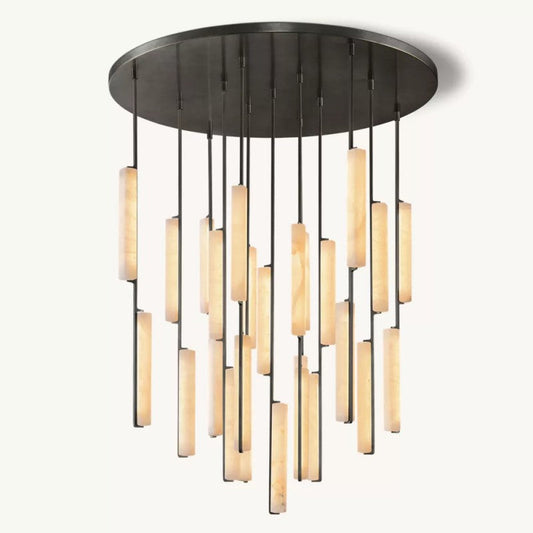Audubo Alabaster Round Chandelier 56"