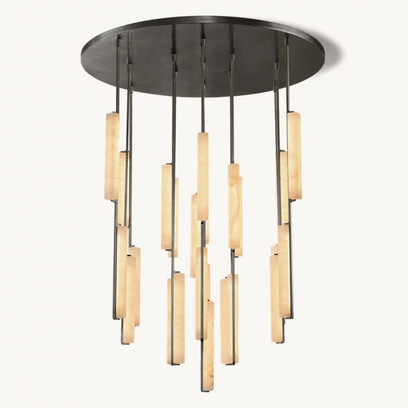 Audubo Alabaster Round Chandelier 56"