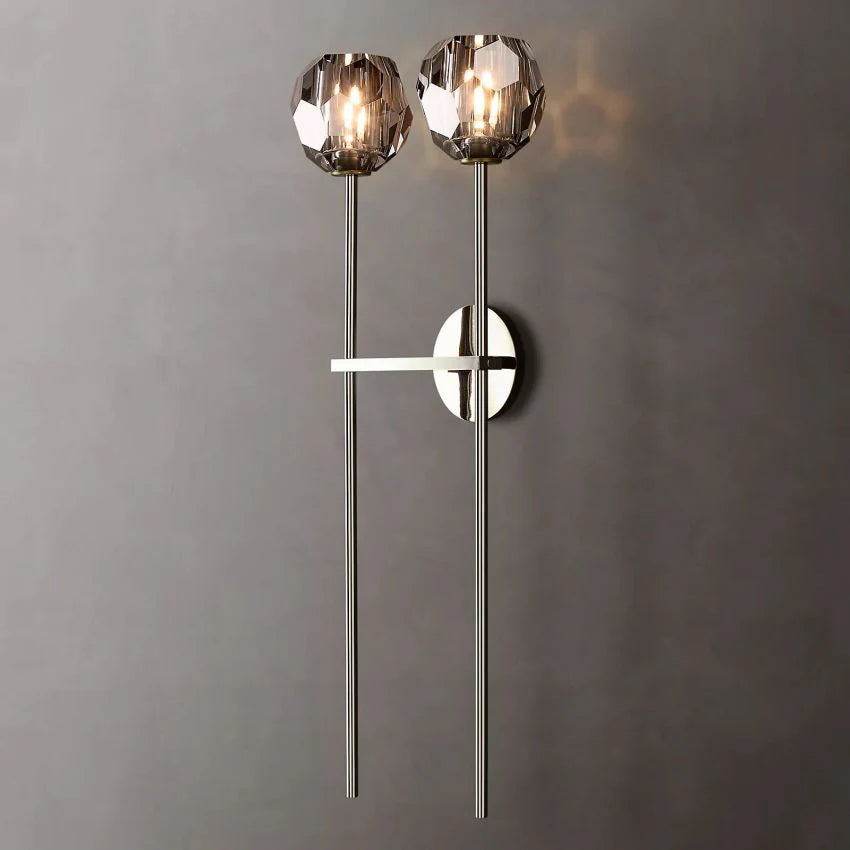 Crystal Ball Grand Double Sconce