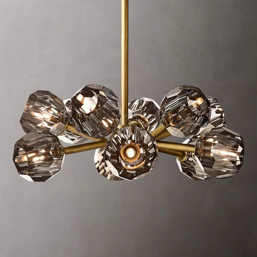 Crystal Ball Round Chandelier 24"