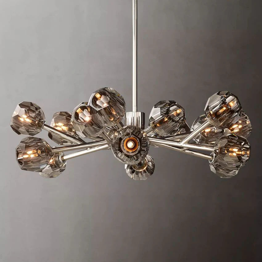 Crystal Ball Round Chandelier 36"