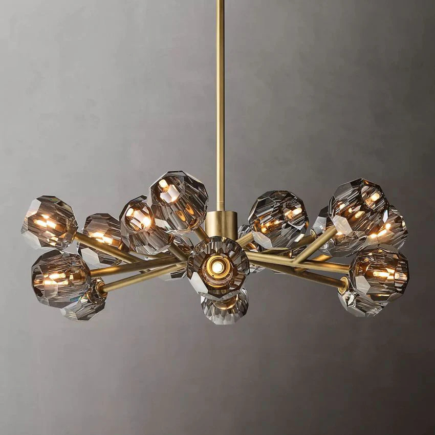 Crystal Ball Round Chandelier 36"