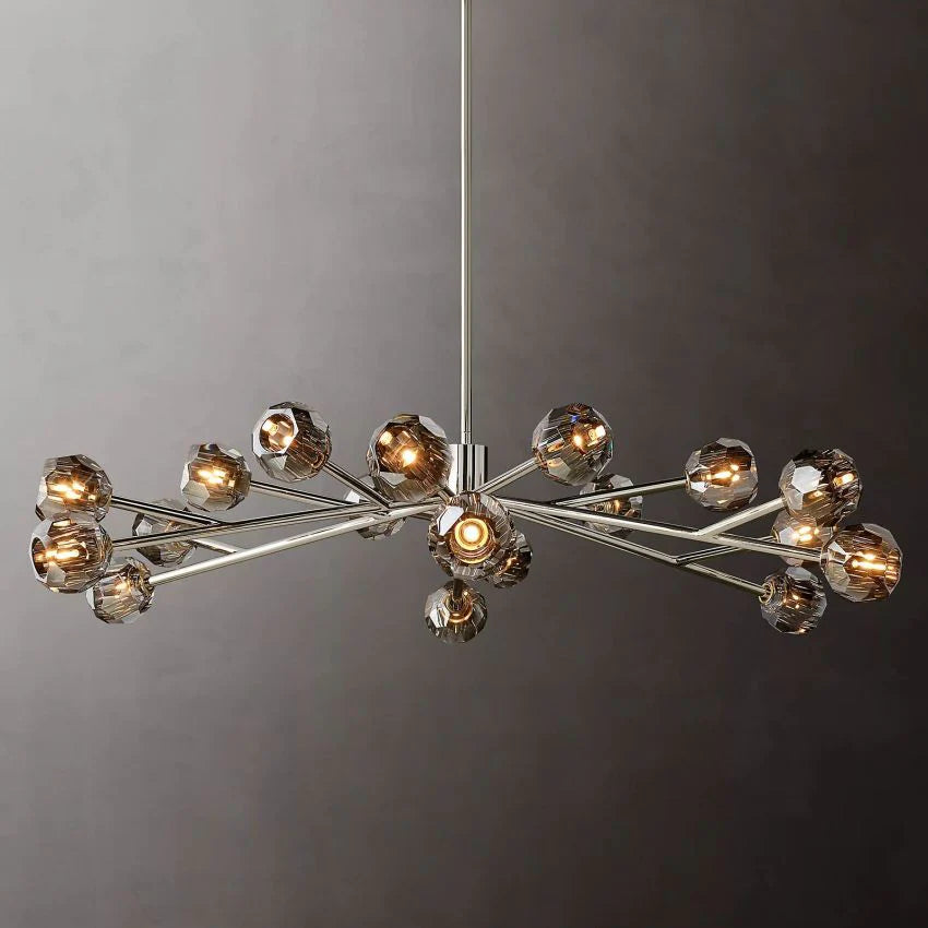 Crystal Ball Round Chandelier 60"
