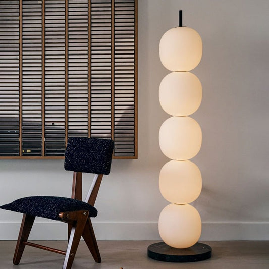 Beady Alabaster Floor Lamp