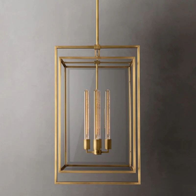 Beckmer Glass Lantern Modern Island Pendant
