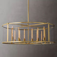 Load image into Gallery viewer, Beckmer Glass Lantern Modern Round Chandelier 55"
