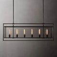 Load image into Gallery viewer, Beckmer Glass Lantern Rectangular Chandelier 54"
