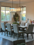 Load image into Gallery viewer, Beckmer Glass Lantern Rectangular Chandelier 54"
