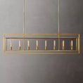 Load image into Gallery viewer, Beckmer Glass Lantern Rectangular Chandelier 72"
