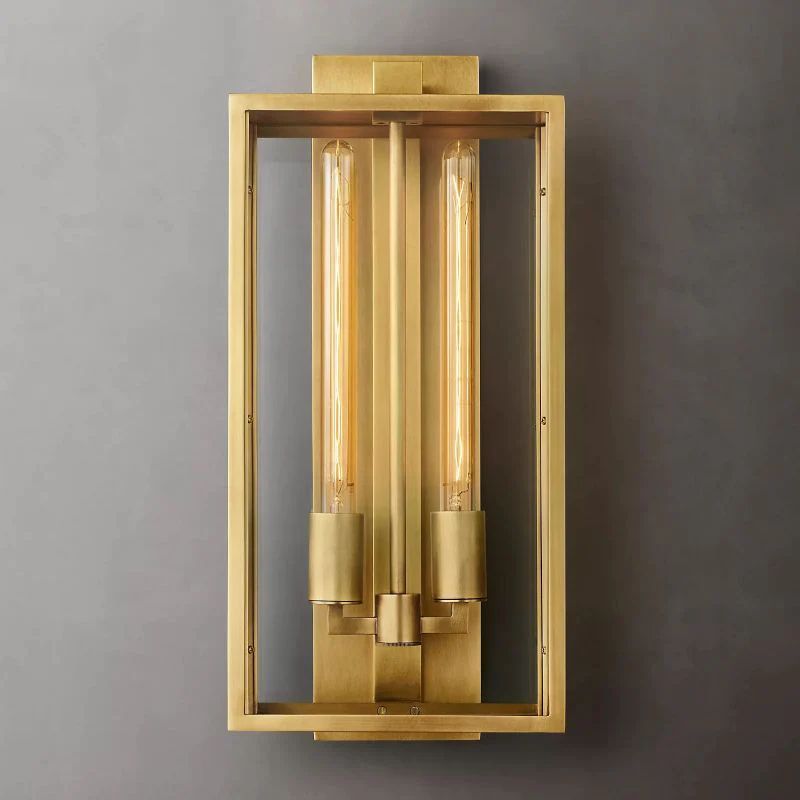 Beckmer Outdoor Square Lantern Wall Sconce 28"