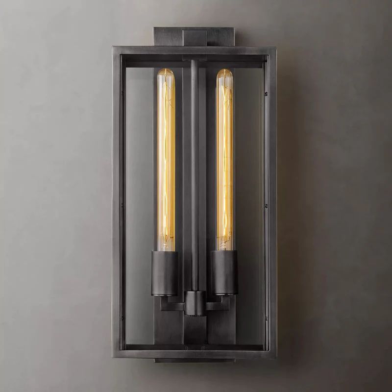Beckmer Outdoor Square Lantern Wall Sconce 28"