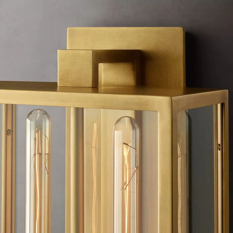 Beckmer Outdoor Square Lantern Wall Sconce 28"