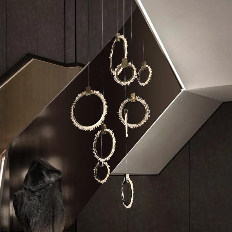 Besey Crystal Champagne Gold Chandelier