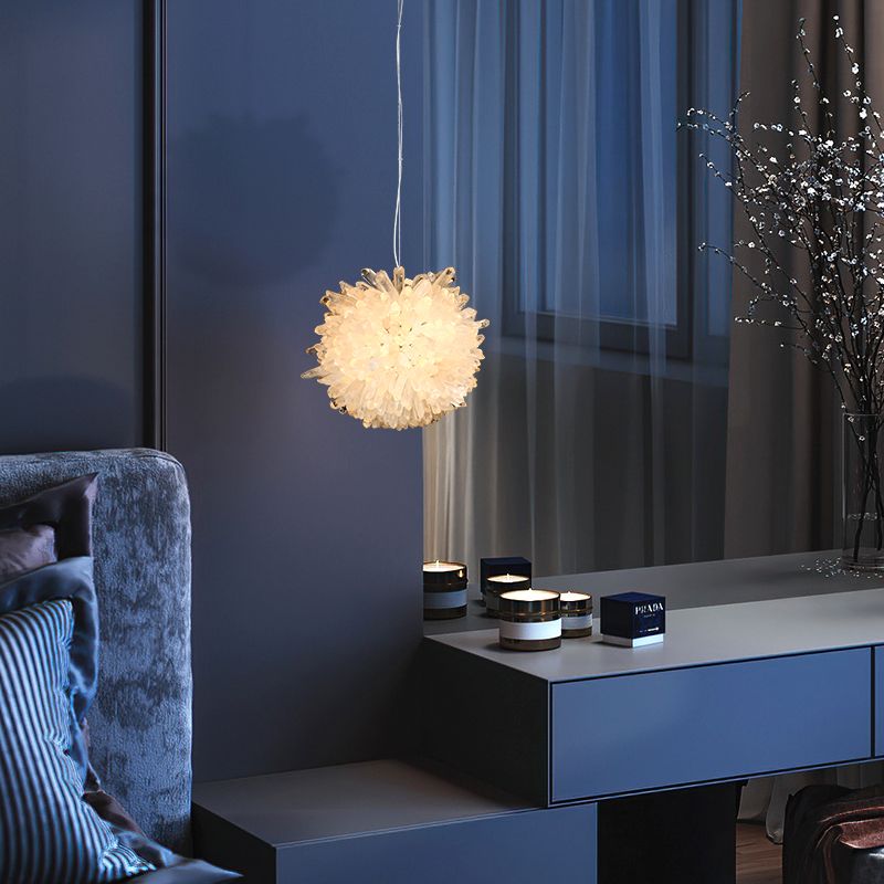 Besey Crystal Cluster Ball Pendant Light