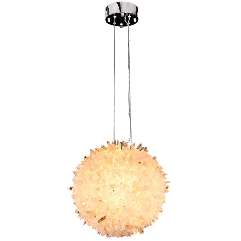 Besey Crystal Cluster Ball Pendant Light