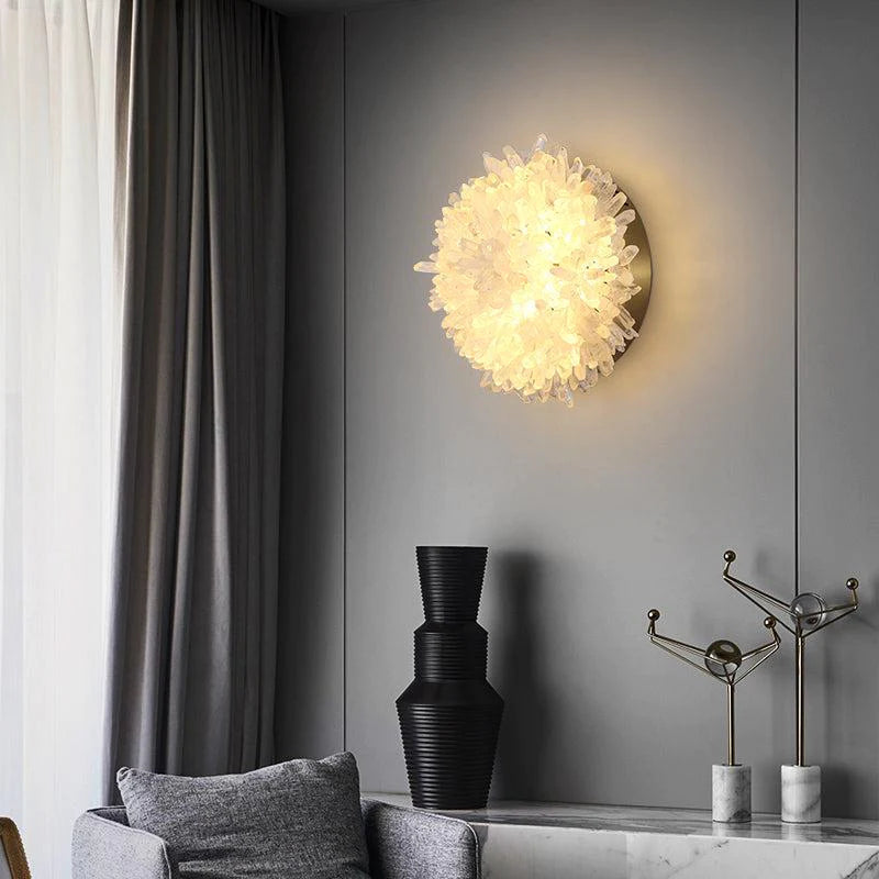 Besey Crystal Sunflower Wall Sconce