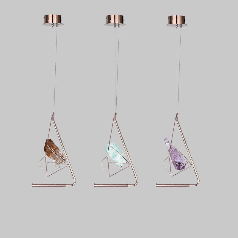 Besey Modern Rock Crystal Island Pendant, Bar Pendant