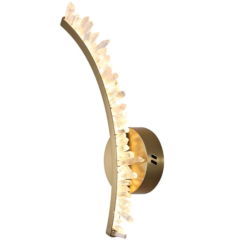 Besey Rock Crystal Bracket Wall Sconce