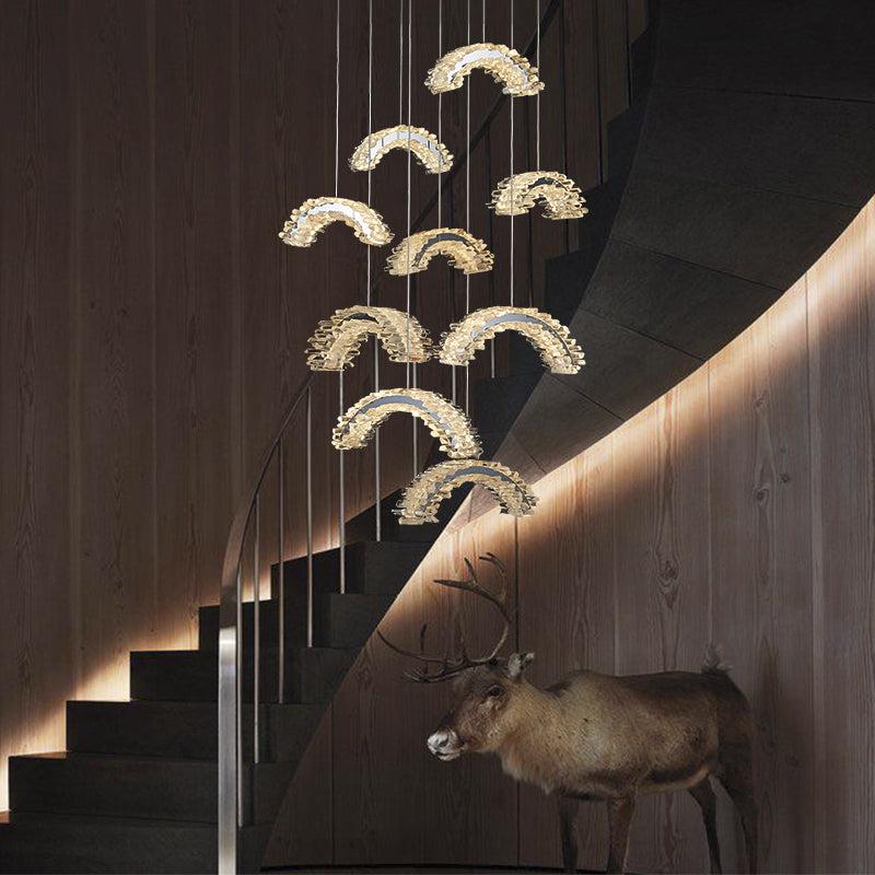 Besey Rock Crystal Crescent Chandelier
