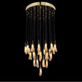 Load image into Gallery viewer, Besey Rock Crystal Eggplant Pendant Light

