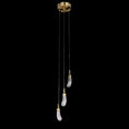 Load image into Gallery viewer, Besey Rock Crystal Eggplant Pendant Light
