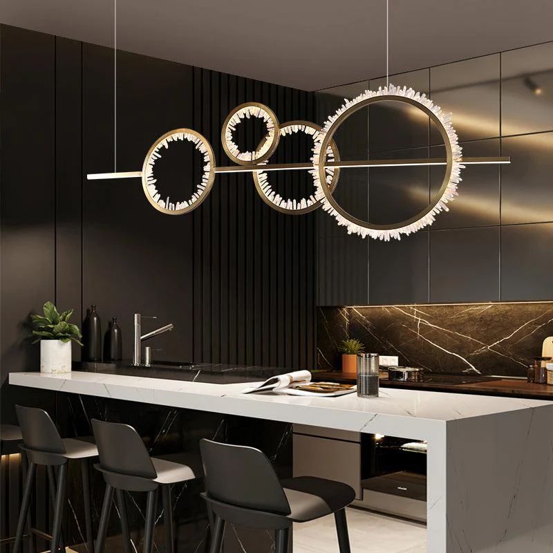 Besey Rock Crystal Gear Chandelier