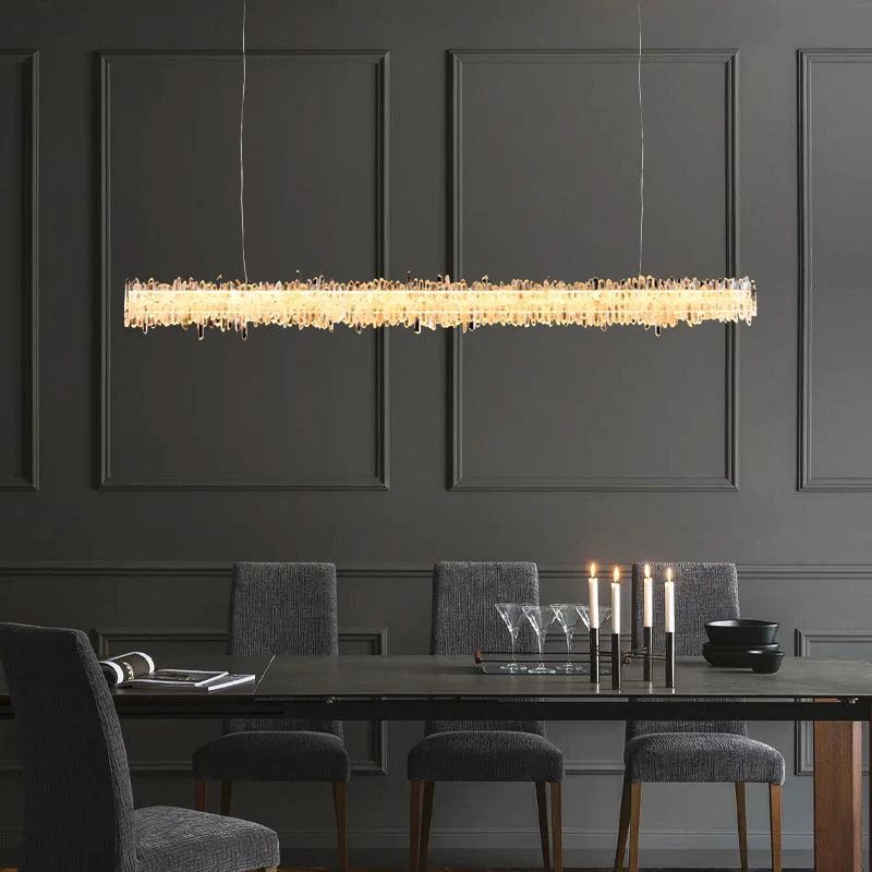 Besey Rock Crystal Linear Chandelier