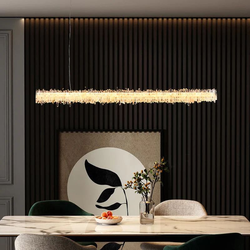 Besey Rock Crystal Linear Chandelier
