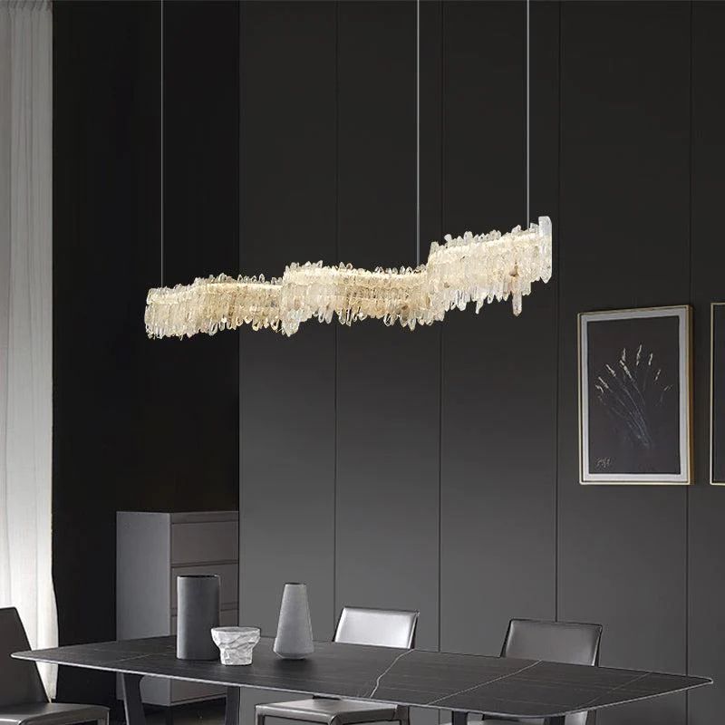 Besey Rock Crystal Linear Chandelier