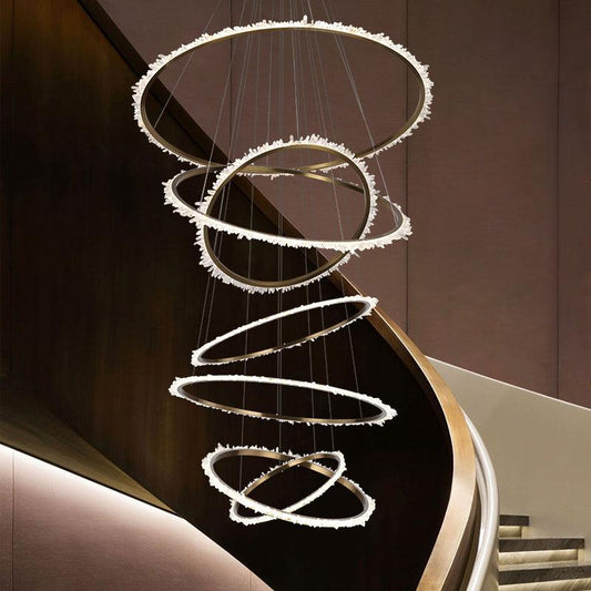 Besey Rock Crystal Multi Rings Chandelier