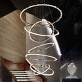Load image into Gallery viewer, Besey Rock Crystal Multi Rings Chandelier
