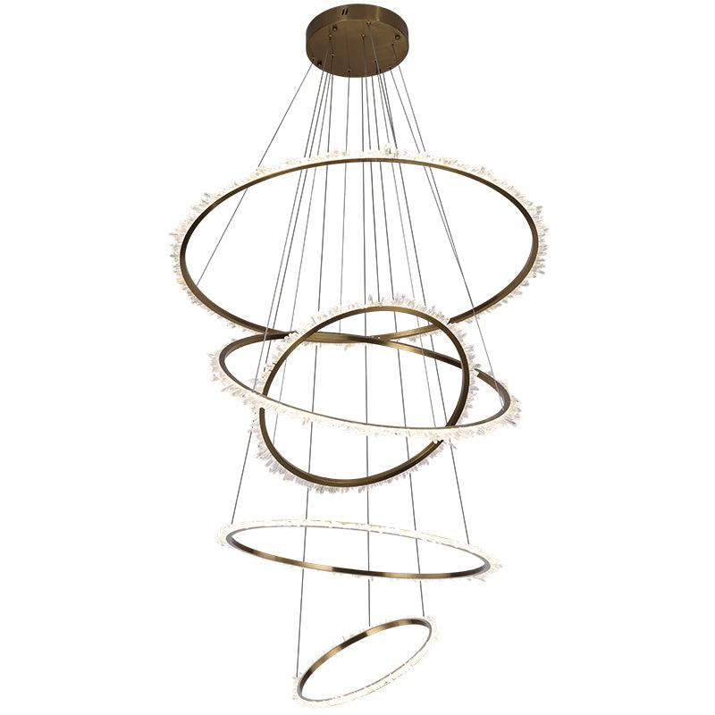 Besey Rock Crystal Multi Rings Chandelier