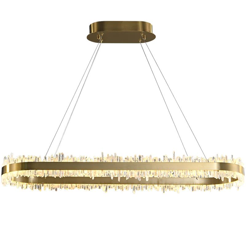 Besey Rock Crystal Oval Chandelier