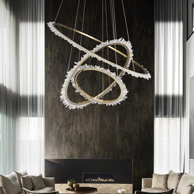 Besey Rock Crystal Ring Chandelier