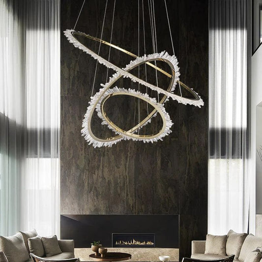 Besey Rock Crystal Ring Chandelier