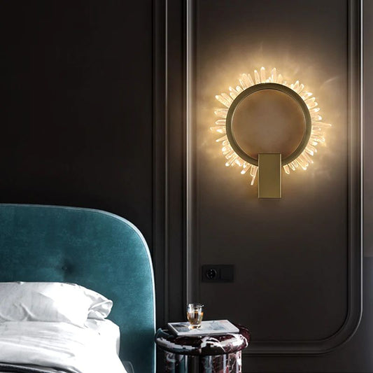 Besey Rock Crystal Ring Wall Sconce