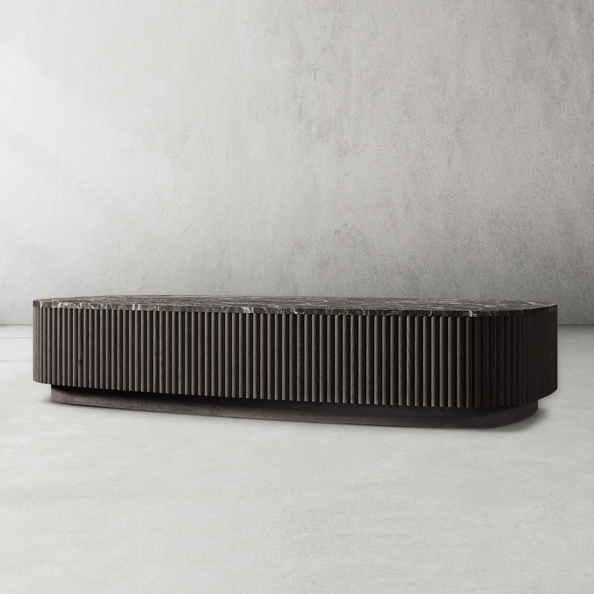 Holland Oak Wood & Stone Coffee Table
