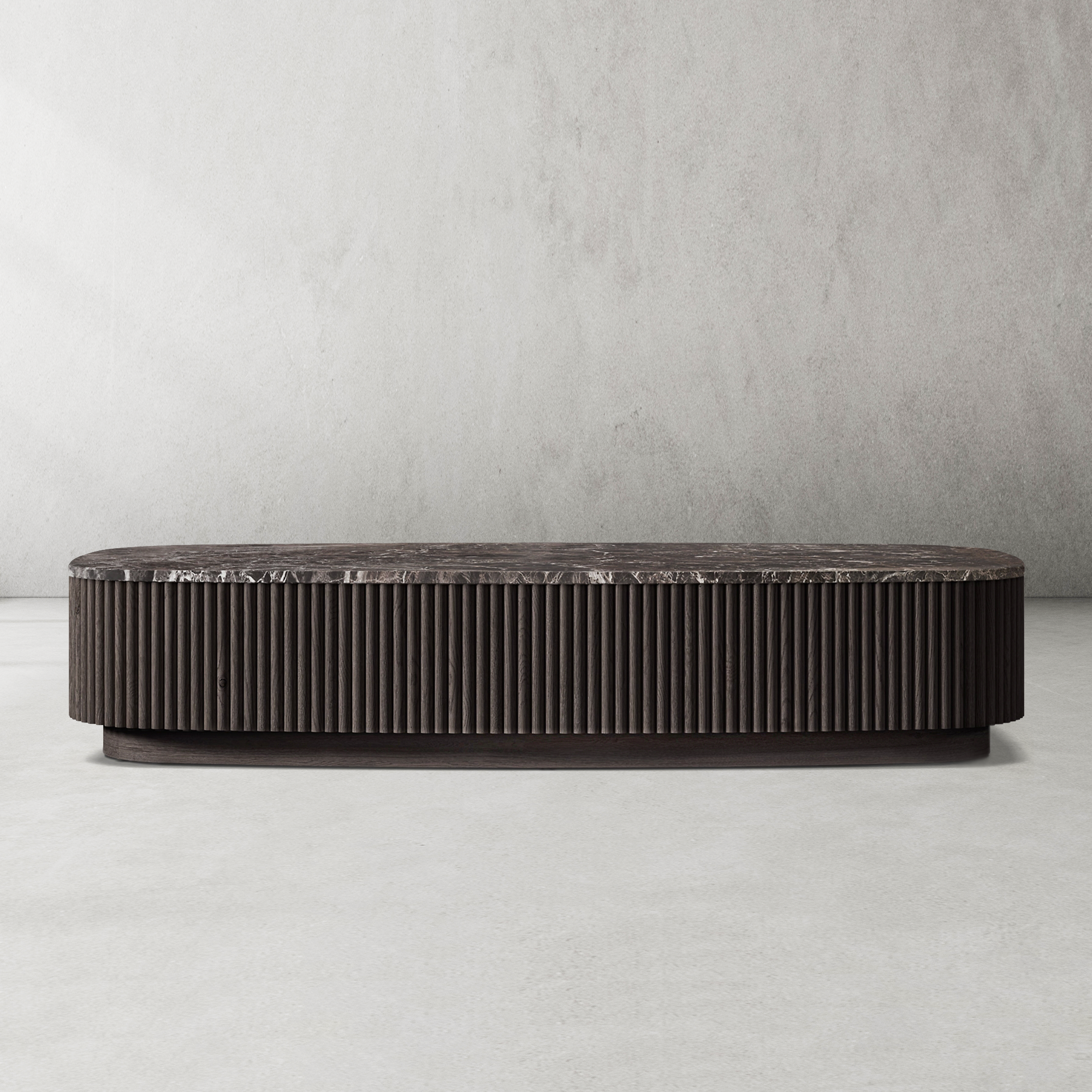 Holland Oak Wood & Stone Coffee Table