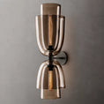Load image into Gallery viewer, Blor Amber Glass Cloche Grand Sconce
