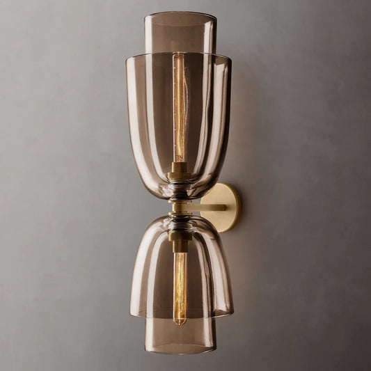 Blor Amber Glass Cloche Grand Sconce