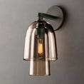 Load image into Gallery viewer, Blor Amber Glass Flute Sconce

