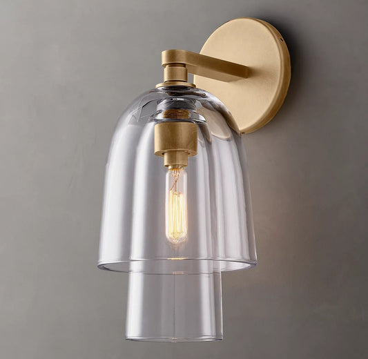Blor Clear Glass Flute Sconce