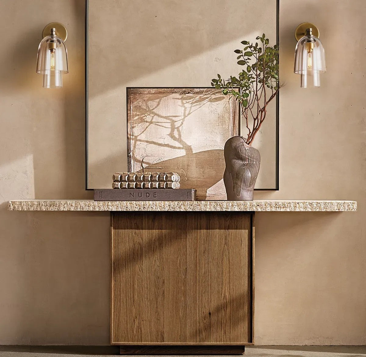 Blor Clear Glass Flute Sconce