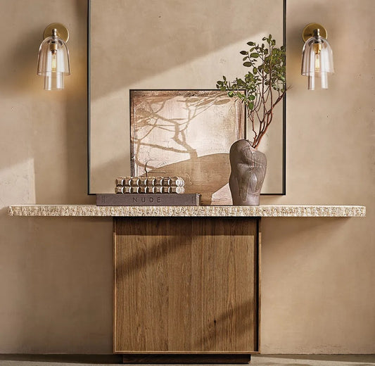 Blor Clear Glass Flute Sconce