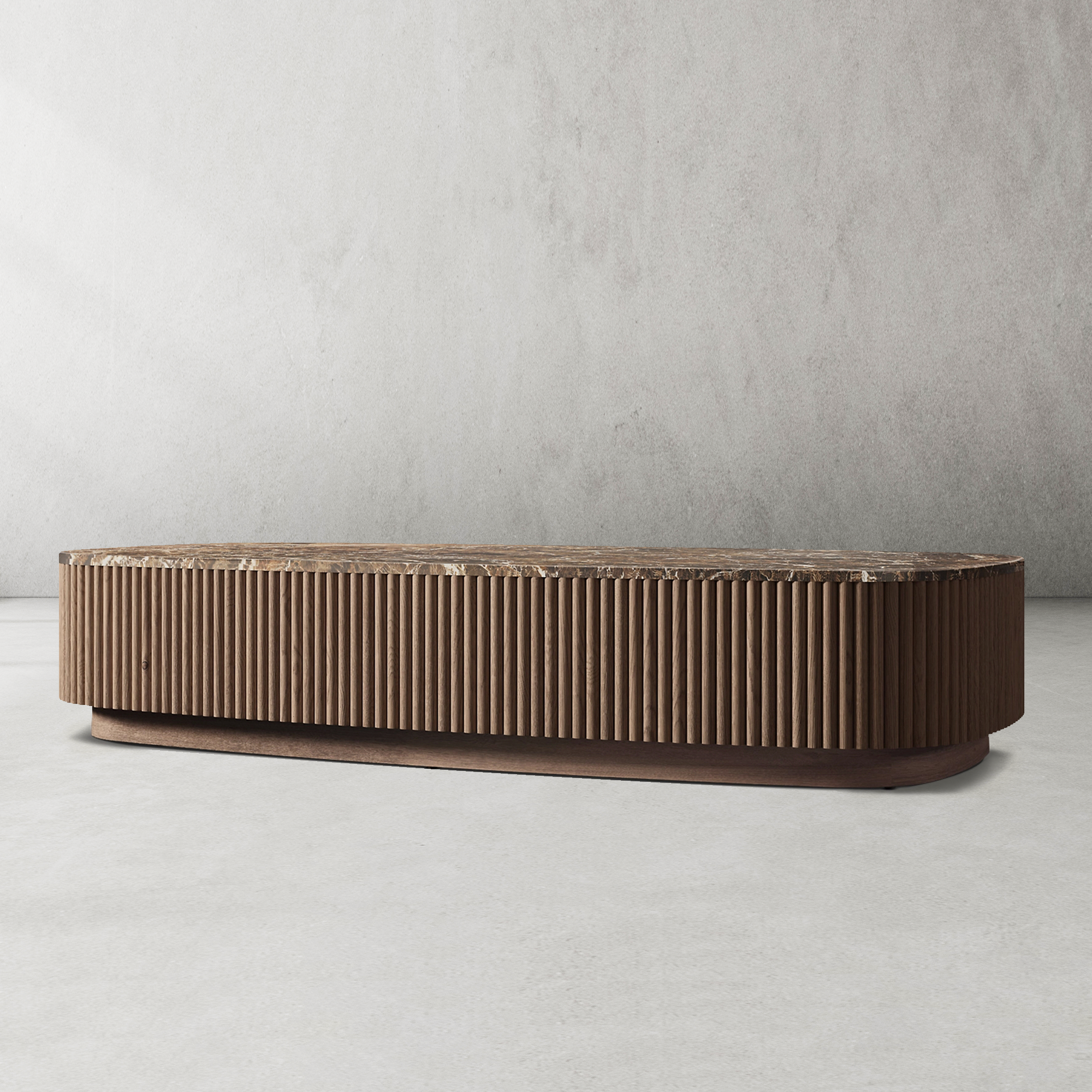 Holland Oak Wood & Stone Coffee Table